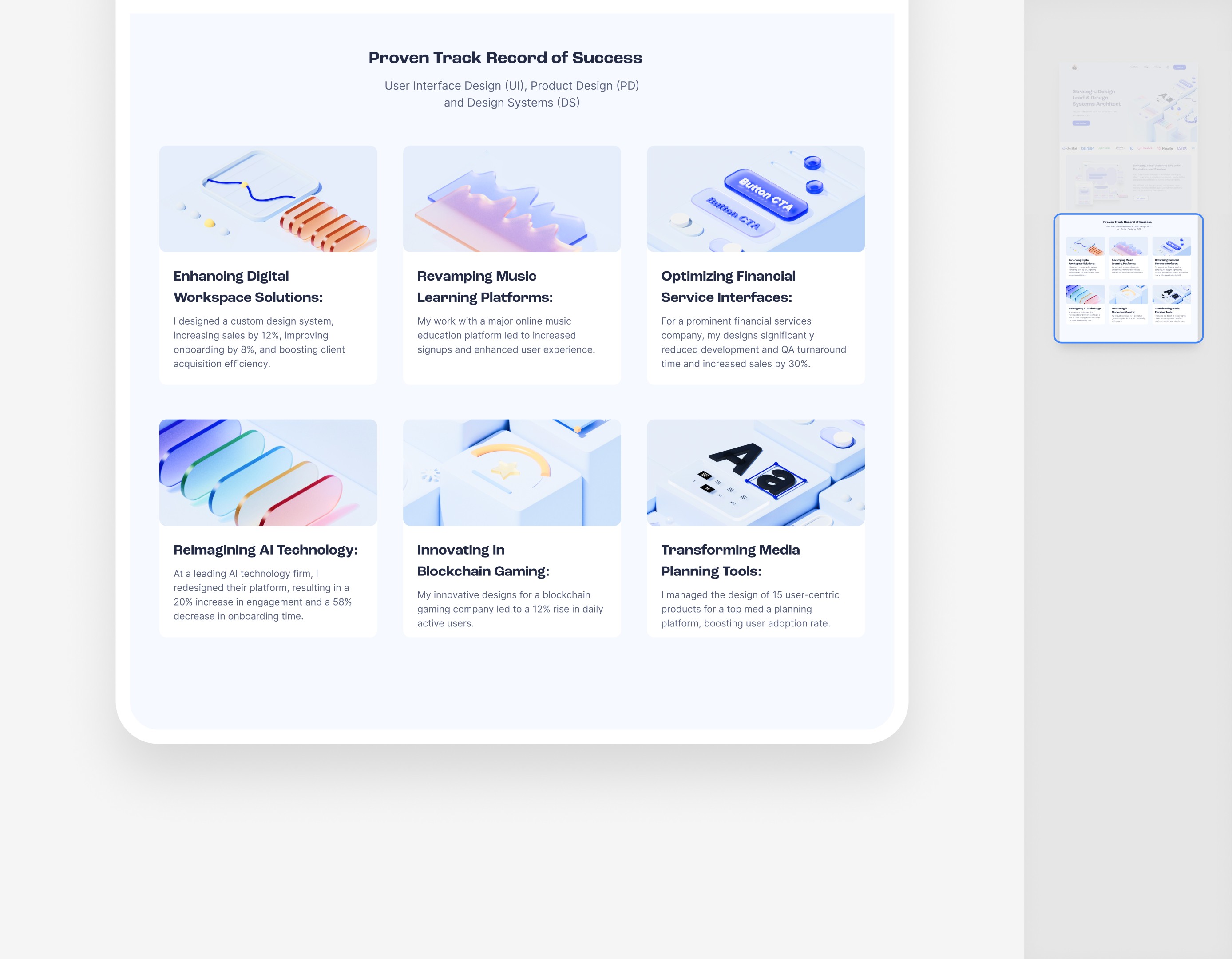 Portfolio Website — dimensional showcase