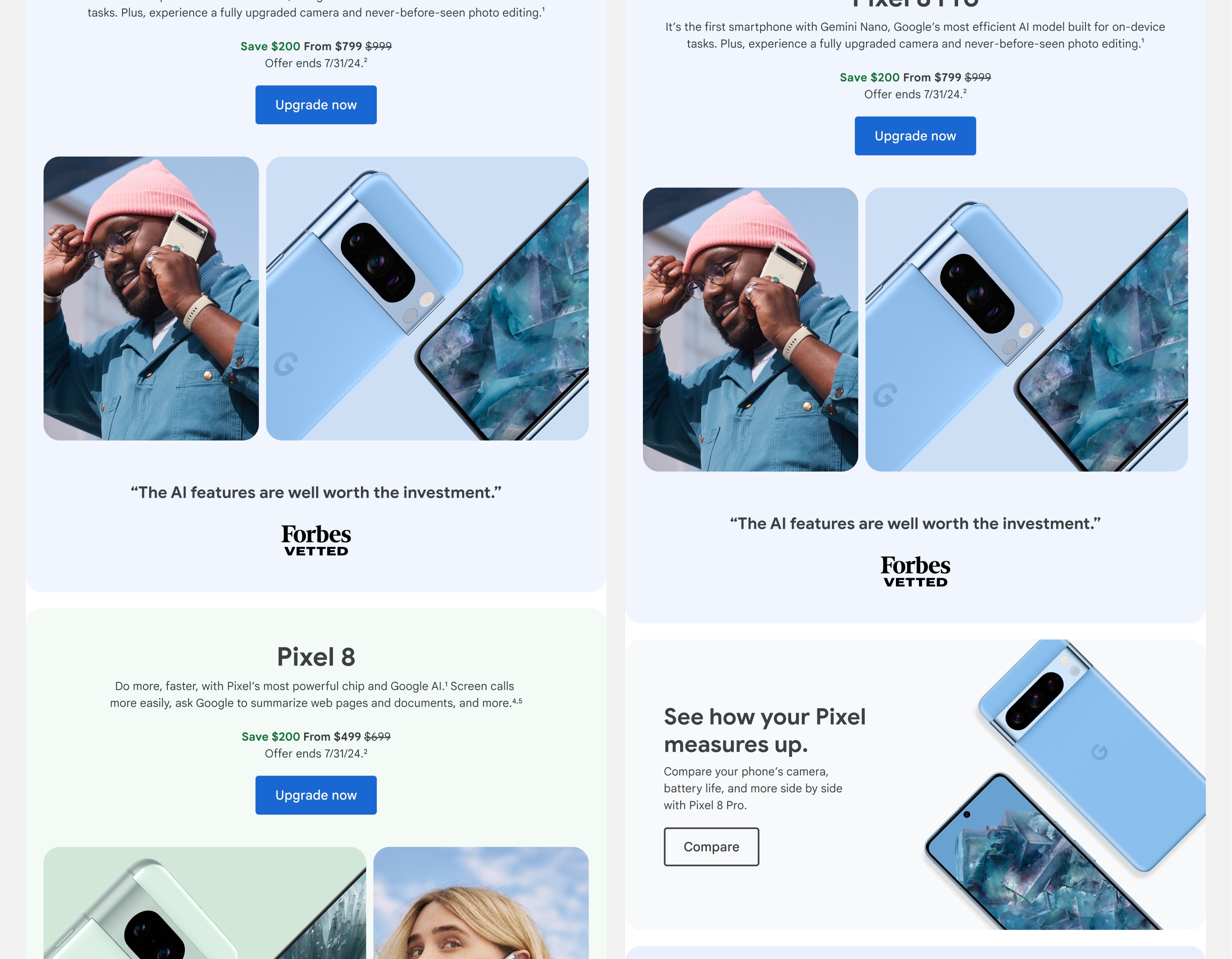 Pixel Upgrader email 2