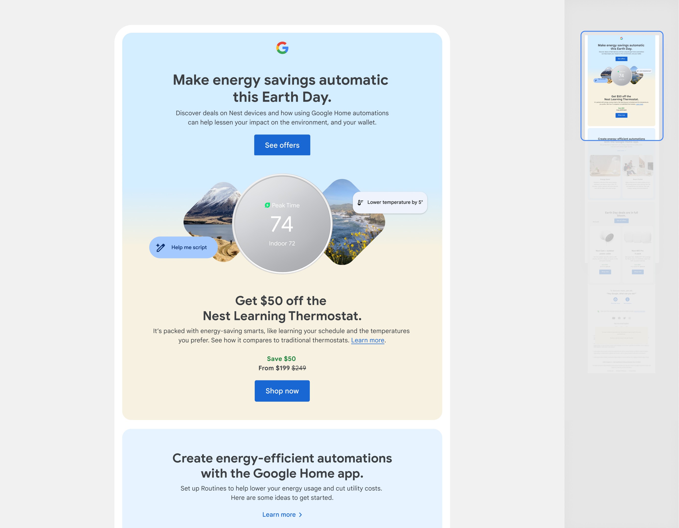 Google Thermostat Earth Day — 1